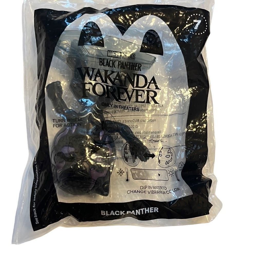 ‎𝅺McDonalds Happy Meal Toy Black Panther NWT